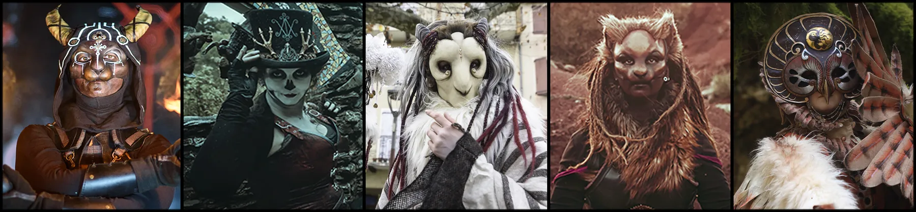 Les cinq personnages incarnés par Jen